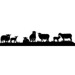 Silhouette aus Blech Schafe Teil 2