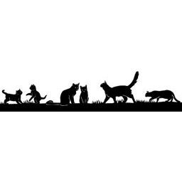 Silhouette aus Blech Katzen