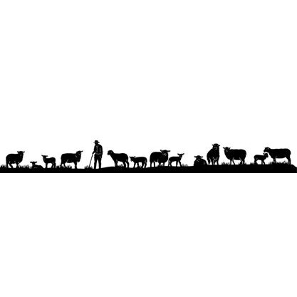 Silhouetten aus Blech 180cm Schafe