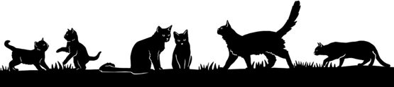 Silhouette aus Blech Katzen
