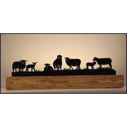 Schafe 2 Altholzbalken 90cm