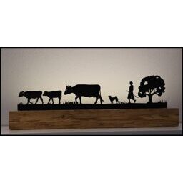 Alpabzug Schluss Altholzbalken 90cm