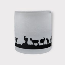 Ziegen Windlicht Gross 13x12 cm
