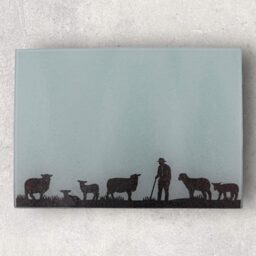 Glasschneidebrett Schafe Teil 1