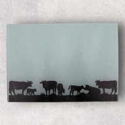 Glasschneidebrett Kühe am Weiden Teil 1