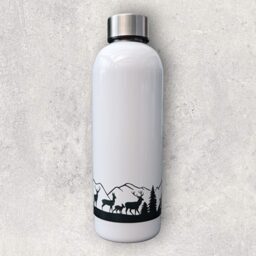 Thermosflasche Hirsch mit Wald