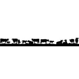 Silhouetten aus Blech 180cm Kühe am weiden