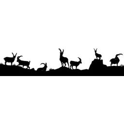 Silhouette aus Blech Steinböcke Teil 1