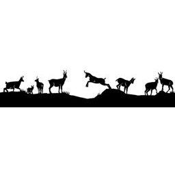 Silhouette aus Blech Gämse Teil 1
