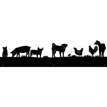 Silhouette aus Blech Bauernhoftiere Teil 1