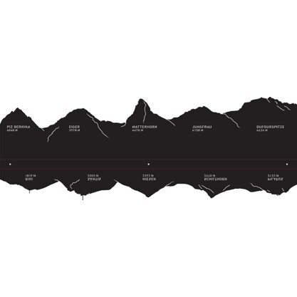 Silhouette aus Blech Berge Topten
