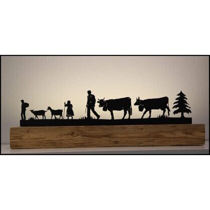 Alpabzug Anfang Altholzbalken 90cm