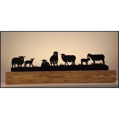 Schafe 2 Altholzbalken 90cm