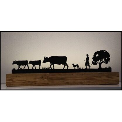 Alpabzug Schluss Altholzbalken 90cm