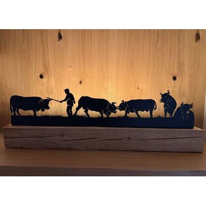 Eringer Kühe Altholzbalken 90cm