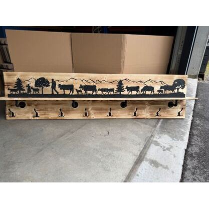 Garderobe mit Wählbarer Silhouette 200x50x20cm