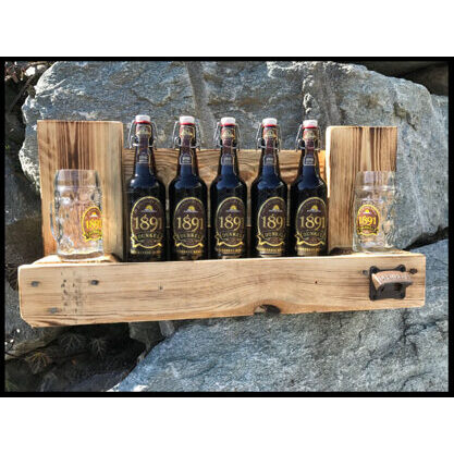 1/4 Palette als Bierregal mit Flaschenöffner