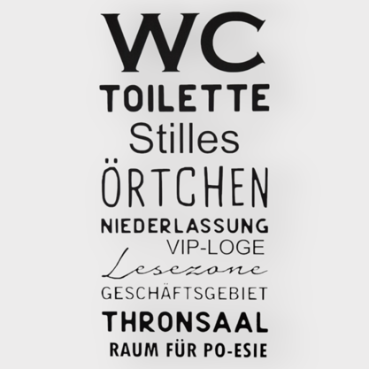 Beschriftung WC