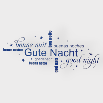 Beschriftung Gute Nacht