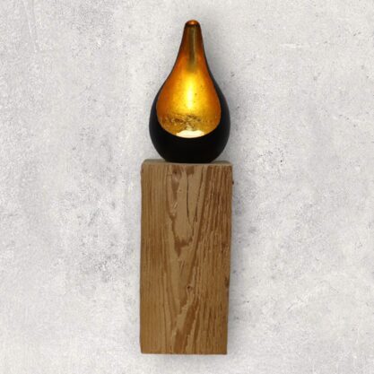 Altholz Balken mit Windlicht Rasil