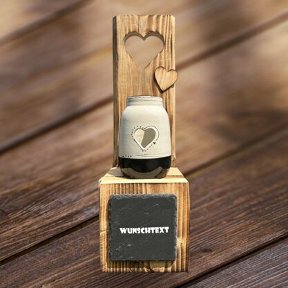 Palettenfuss Windlicht Farbtupf Natur