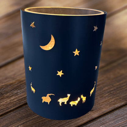 Windlicht Blech 20 x 16cm Steinbock