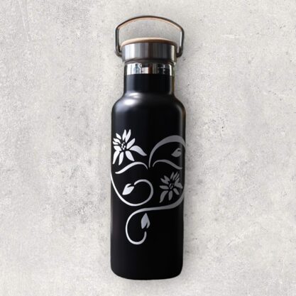 Thermosflasche schwarz Edelweiss