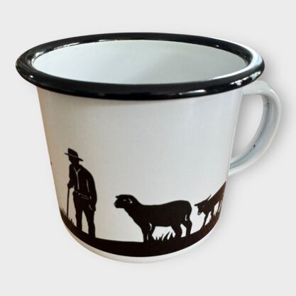 Emaille Tasse Schafe