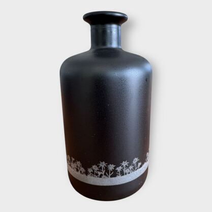 Glasflasche mit Lampe Silhouette Edelweiss
