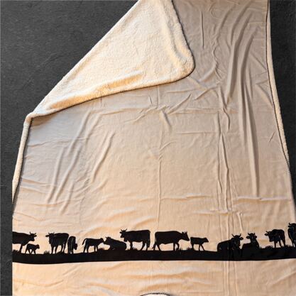 Kuschel Decke Kühe am weiden 150x200cm