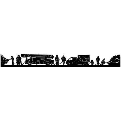 Silhouetten aus Blech 180cm Feuerwehr