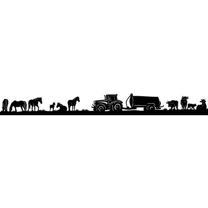 Silhouetten aus Blech 180cm Pferde Traktor Kühe