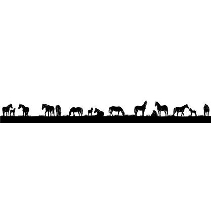 Silhouetten aus Blech 180cm Fendt Pferde am weiden