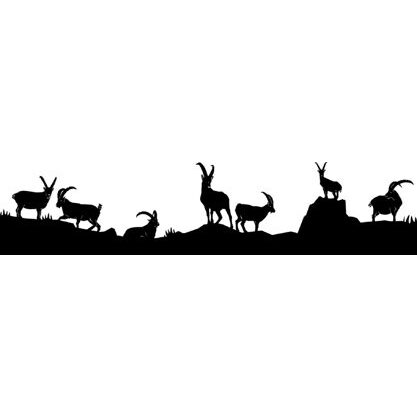Silhouette aus Blech Steinböcke Teil 1