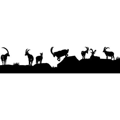 Silhouette aus Blech Steinböcke Teil 3