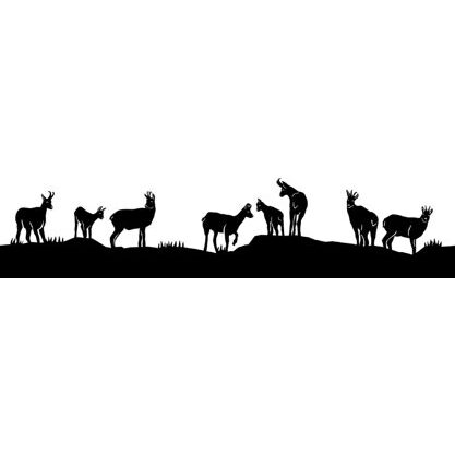 Silhouette aus Blech Gämse Teil 2