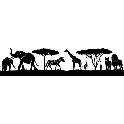 Silhouette aus Blech Safari Teil 1
