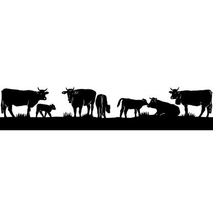 Silhouette aus Blech Kühe am weiden Teil 1