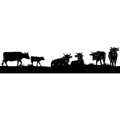 Silhouette aus Blech Kühe am weiden Teil 2