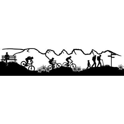 Silhouette Biker Churfirsten Toggenburg