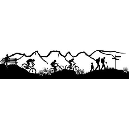 Silhouette Biker Churfirsten Walensee