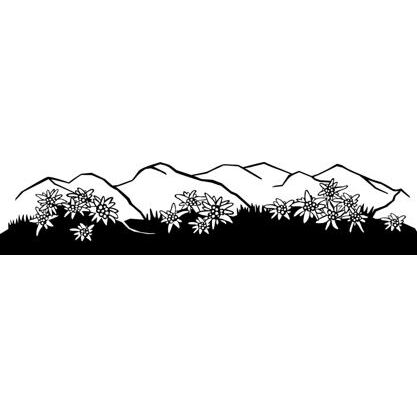 Silhouette Edelweiss Gebirge