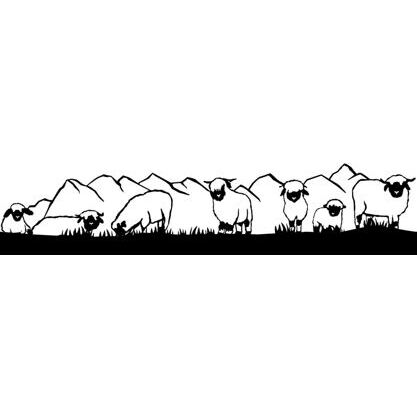 Silhouette Schwarznasenschafe 90