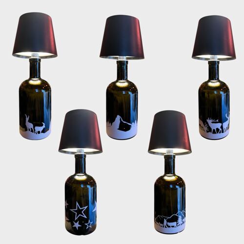 Glasflasche / Vase / Lampe