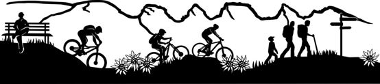 Silhouette Biker Churfirsten Toggenburg