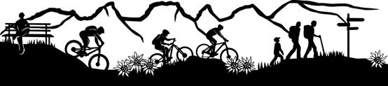 Silhouette Biker Churfirsten Walensee