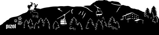Silhouette aus Blech Pizol Wangs Bad Ragaz
