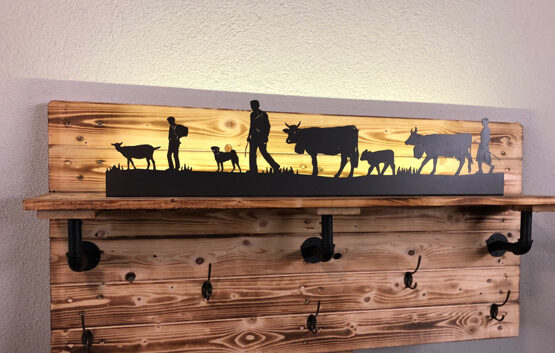 Garderobe mit Wählbarer Silhouette 120cm