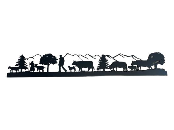 Silhouette Alpabzug Gebirge 130cm