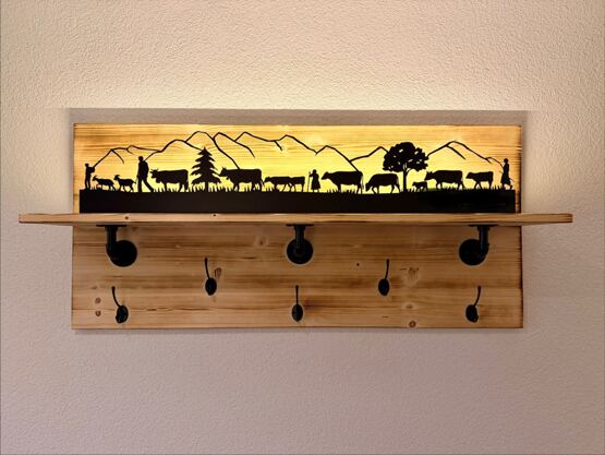 Garderobe mit Wählbarer Silhouette 120cm